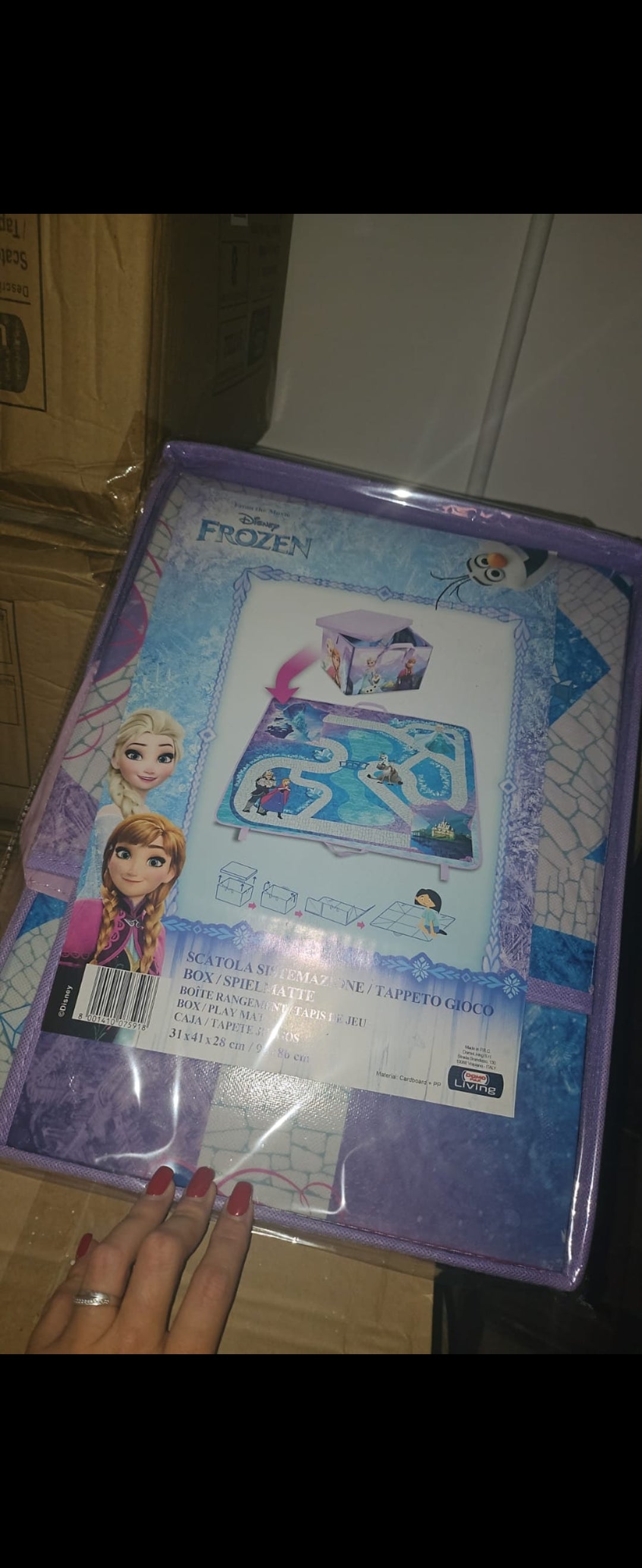 Scatola/ Tappeto gioco frozen